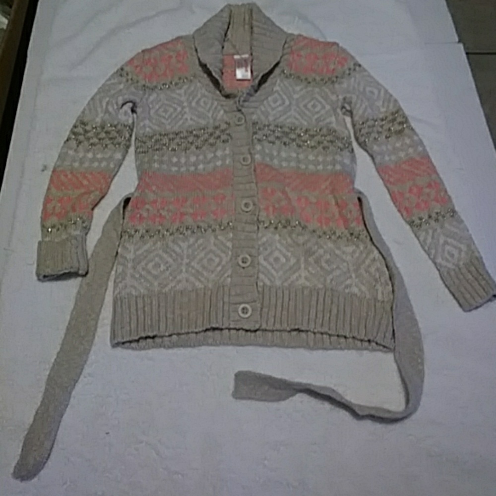 Cat and Jack Long Sleeve Button Up Sweater size 6